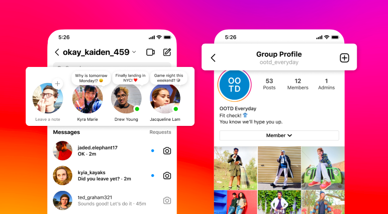 instagram-rolls-out-notes-candid-stories-and-group-profiles-features