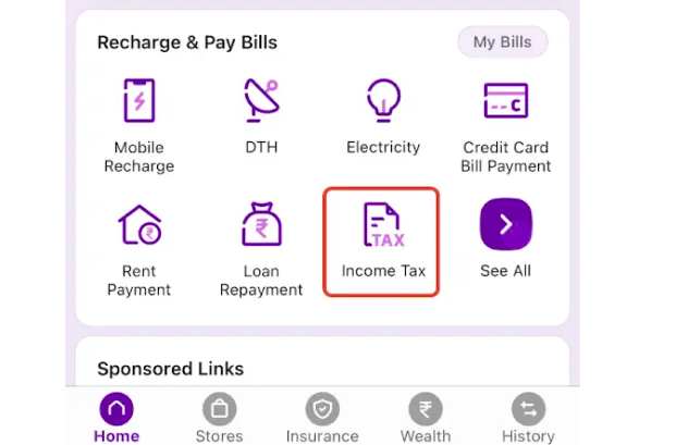 phonepe-income-tax-payment-feature